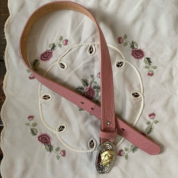 Equestrian Leather Tooled Belt - Picture 3 of 12